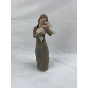 Willow Tree Peace On Earth 8" Figurine #26104 Woman with Lamb, 2002 Edition